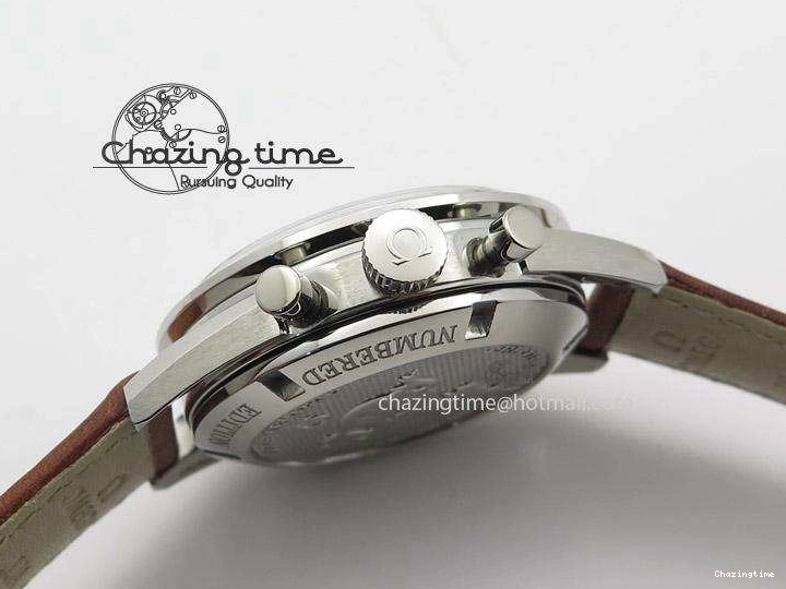 0508 Supportive Speedmaster Professional The Moon Watch on Brown Asso Strap Asian Manual Winding Chronograph Movement 8288